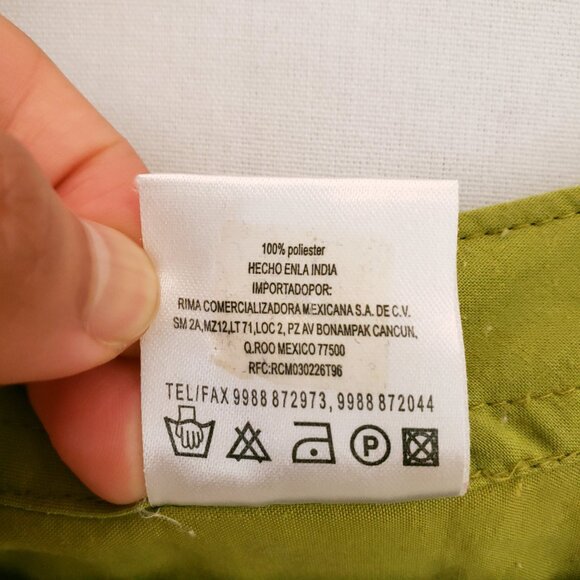 Rima Beach World Green Sequence Poncho Moo Moo Boho Relaxed Dress One Size - Picture 3 of 16